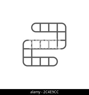 Pathway board game icon symbol isolated on white background Stock Vector