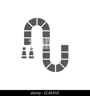 Pathway board game icon symbol isolated on white background Stock Vector