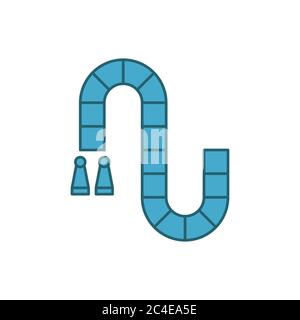 Pathway board game icon symbol isolated on white background Stock Vector
