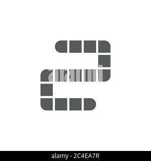 Pathway board game icon symbol isolated on white background Stock Vector