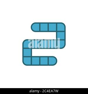 Pathway board game icon symbol isolated on white background Stock Vector