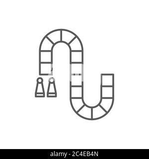 Pathway board game icon symbol isolated on white background Stock Vector