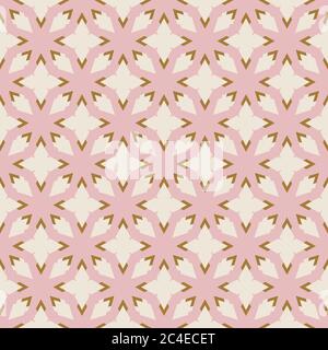 Light stars pattern on pink seamless background. Stock Vector