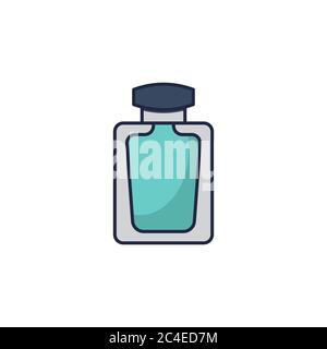 Perfume vector icon symbol isolated on white background Stock Vector