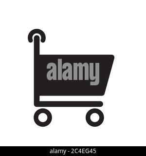 shopping cart icon on a white isolated background. Vector image Stock Vector