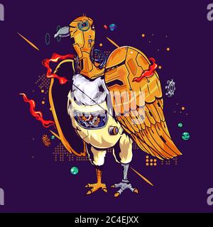 Mecha vulture Stock Vector
