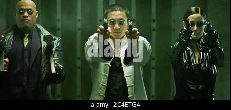 Laurence Fishburne Collin Chou Carrie Anne Moss The Matrix Revolutions 2003 Stock Photo Alamy