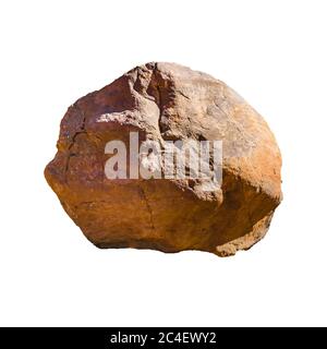Big volcanic rock photo isolated on white background Stock Photo