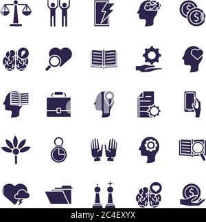 bundle of anger set icons vector illustration design Stock Vector