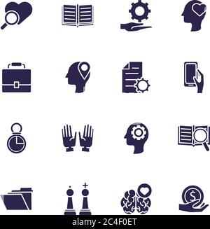 bundle of anger set icons vector illustration design Stock Vector