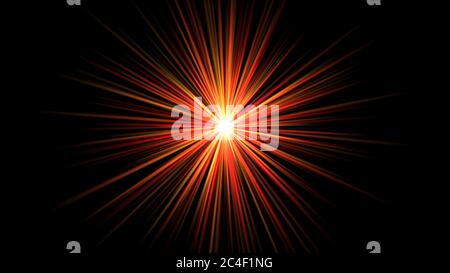 star ray light energy in space abstract Stock Photo