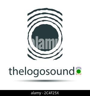 Idea logotype for corporate identity. Abstract image of sound wave. Vector design. Stock Vector