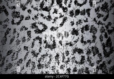 Distressed overlay texture of silver natural fur, grunge vector background. abstract halftone vector illustration Stock Vector