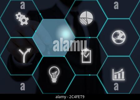 Grids And Different Set Up Of The Icons Latest Digital Technology Concept Stock Photo