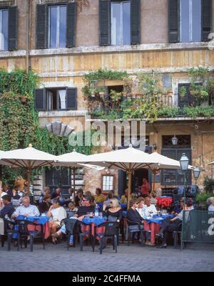 Outdoor restaurant, Piazza Navona, Rome (Roma), Lazio Region, Italy Stock Photo