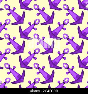 Anchors pattern, seamless pattern on white background. Stock Vector