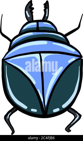 Big bug, illustration, vector on white background Stock Vector