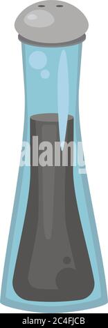 Black pepper, illustration, vector on white background Stock Vector