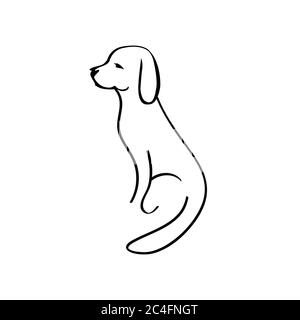 Dog Logo design vector template. Home pets care veterinary clinic Logotype concept icon Stock Vector