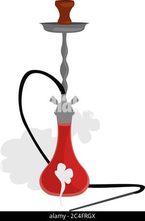 Hookah, illustration, vector on white background Stock Vector