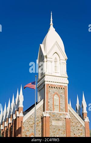 Historic Tabernacle in Brigham City, Utah, USA, North America Stock Photo