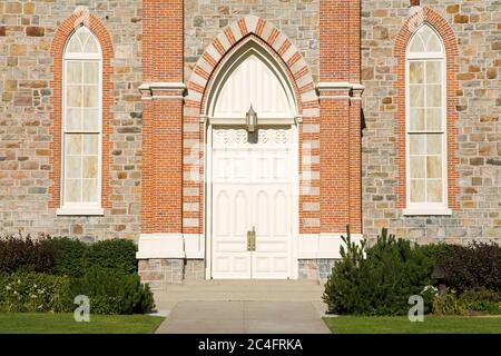 Historic Tabernacle in Brigham City, Utah, USA, North America Stock Photo