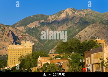 Historic 25th Street in Ogden, Utah, USA, North America Stock Photo