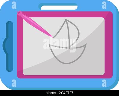 Magnetic board, illustration, vector on white background Stock Vector