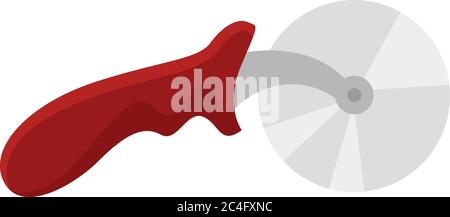 Pizza knife, illustration, vector on white background Stock Vector