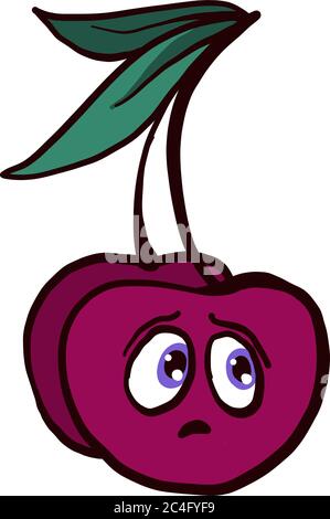 Isolated Angry Cherry Cartoon Stock Vector Image Art Alamy