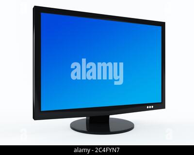 TV flat screen lcd, plasma realistic illustration, tv mock up. White HD ...