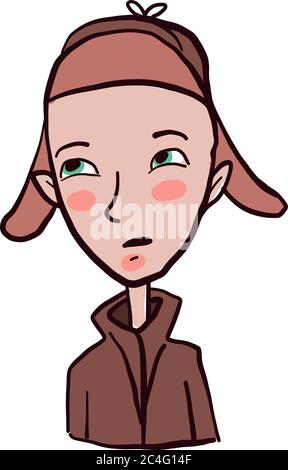 Sherlock Holmes, illustration, vector on white background Stock Vector
