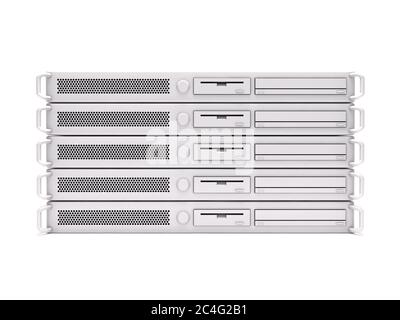 Datacenter rack servers Stock Photo