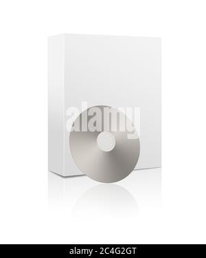 Blank software box with a cd Stock Photo