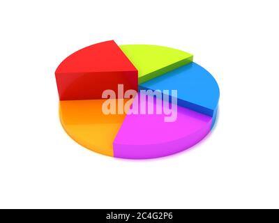 Colorful pie chart icon on white background. Vector illustration Stock ...