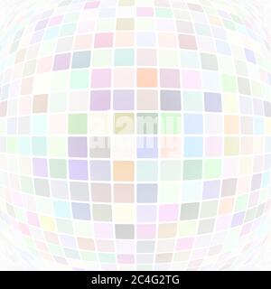 Abstract illustration of small multicolored squares or pixels on white background Stock Vector
