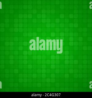 Abstract background of small squares or pixels in green colors Stock Vector