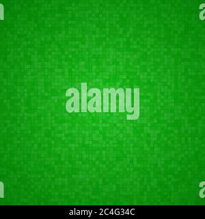 Abstract background of small squares or pixels in green colors Stock Vector