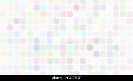 Abstract illustration of small multicolored squares or pixels on white background Stock Vector