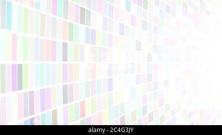 Abstract illustration of small multicolored squares or pixels on white background Stock Vector