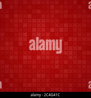 Abstract background of small squares or pixels in red colors Stock Vector