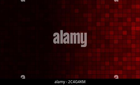 Abstract background of small squares in dark red colors with horizontal gradient Stock Vector