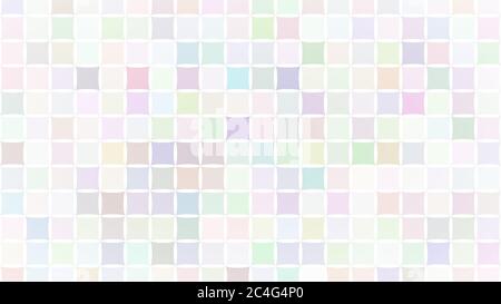 Abstract illustration of small multicolored squares or pixels on white background Stock Vector