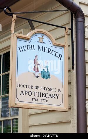 Hugh Mercer Apothecary Museum, Fredericksburg, Virginia, USA Stock Photo