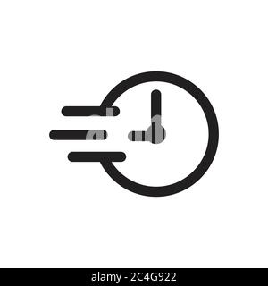 Delivery on time symbol, clock icon. Design template vector Stock Vector