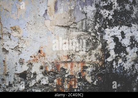 Blank grunge of old concrete wall white and grey color tone texture background Stock Photo
