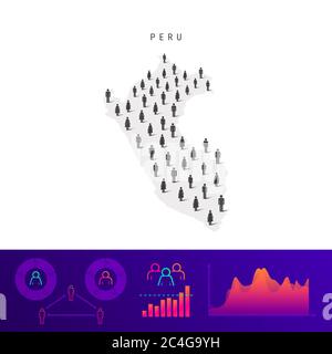 Peru Infographics Map Illustration Stock Photo - Alamy