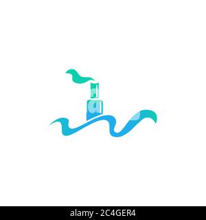 ship chimney vector design template illustration Stock Vector