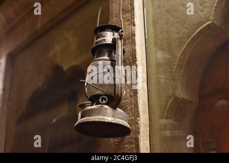 an old lantern of mughal empire is pure artistic specimen Stock Photo