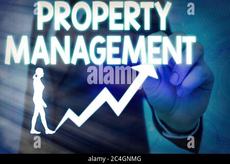 Handwriting text Property Management. Conceptual photo the control, maintenance, and oversight of real estate Stock Photo